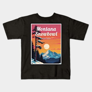 Montana Snowbowl ski Montana USA Kids T-Shirt